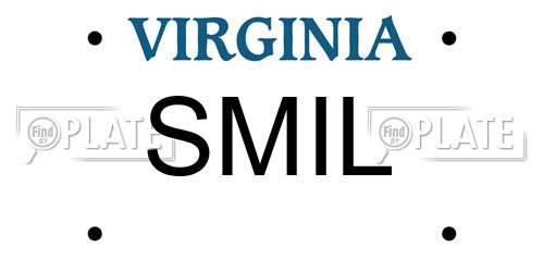 SMIL Virginia License Plate
