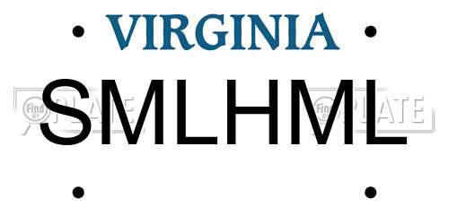 SMLHML Virginia License Plate