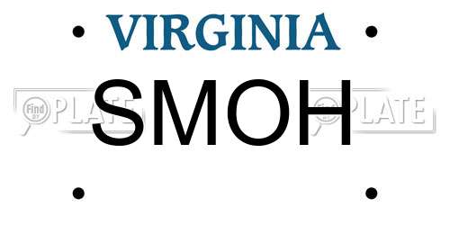SMOH Virginia License Plate