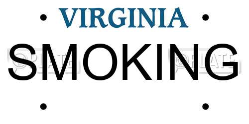 SMOKING Virginia License Plate