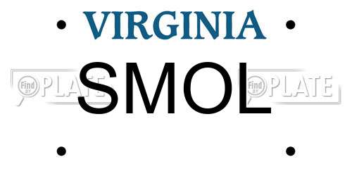SMOL Virginia License Plate
