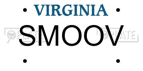 SMOOV Virginia License Plate