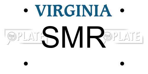 SMR Virginia License Plate