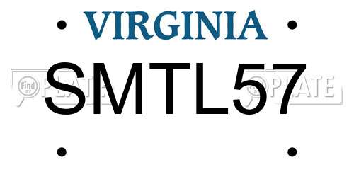 SMTL57 Virginia License Plate
