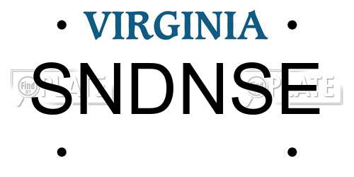 SNDNSE Virginia License Plate