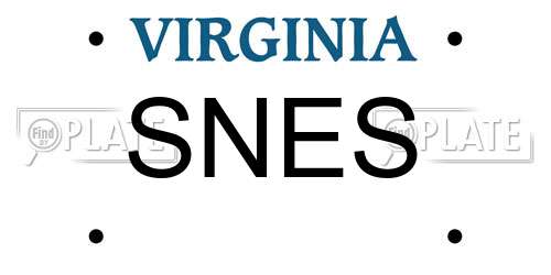 SNES Virginia License Plate