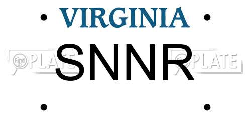 SNNR Virginia License Plate
