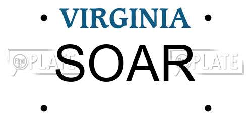 SOAR Virginia License Plate