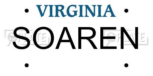 SOAREN Virginia License Plate