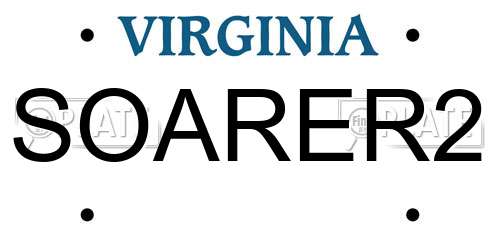 SOARER2 Virginia License Plate
