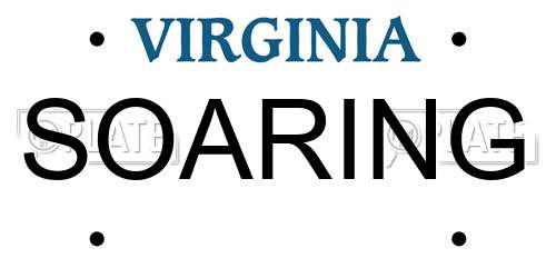 SOARING Virginia License Plate