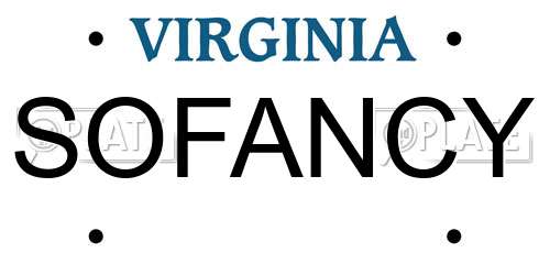 SOFANCY Virginia License Plate