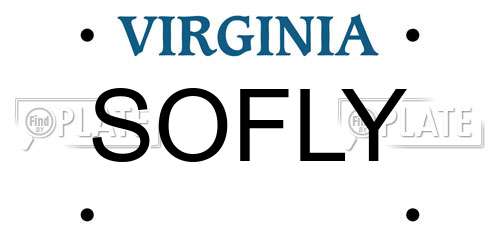 SOFLY Virginia License Plate