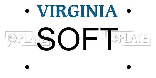 SOFT Virginia License Plate