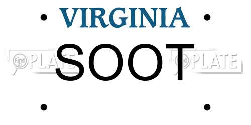 SOOT Virginia License Plate