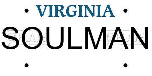 SOULMAN Virginia License Plate