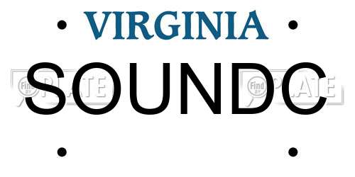 SOUNDC Virginia License Plate