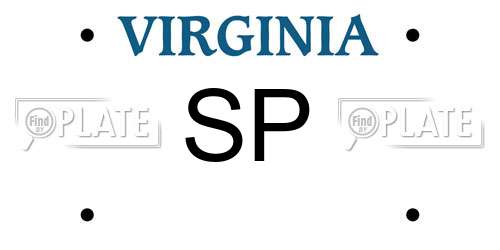SP Virginia License Plate
