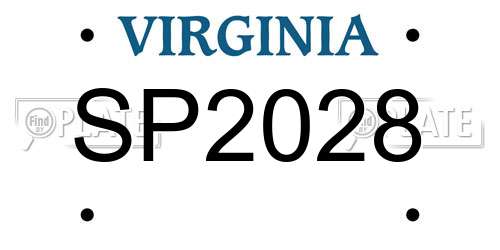 SP2028 Virginia License Plate