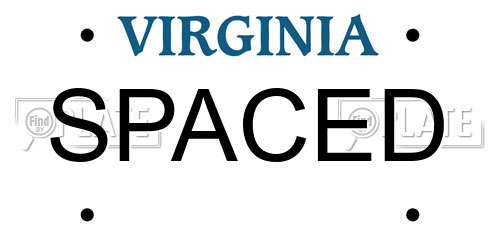 SPACED Virginia License Plate