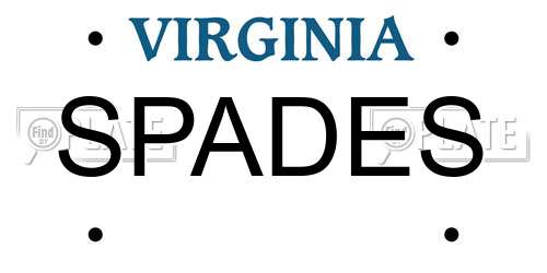 SPADES Virginia License Plate