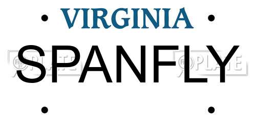 SPANFLY Virginia License Plate