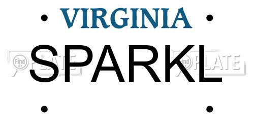 SPARKL Virginia License Plate
