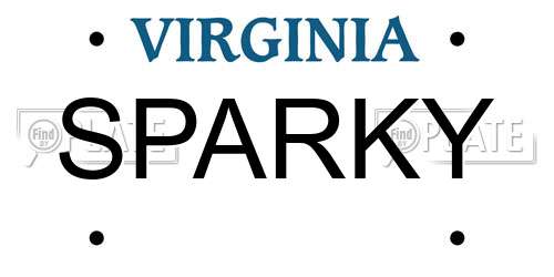 SPARKY Virginia License Plate