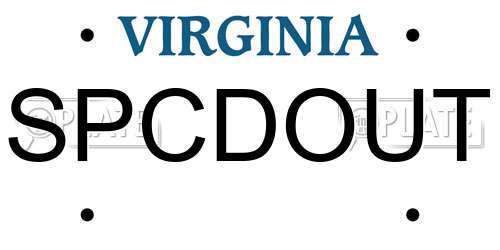SPCDOUT Virginia License Plate