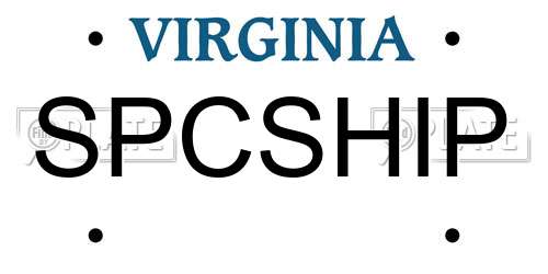 SPCSHIP Virginia License Plate
