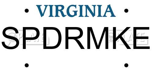 SPDRMKE Virginia License Plate