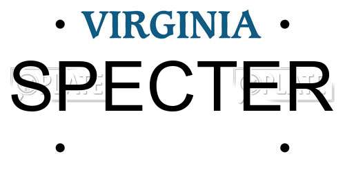 SPECTER Virginia License Plate