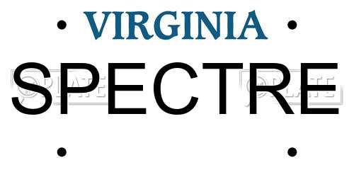 SPECTRE Virginia License Plate