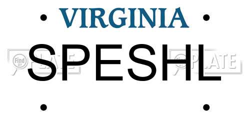 SPESHL Virginia License Plate
