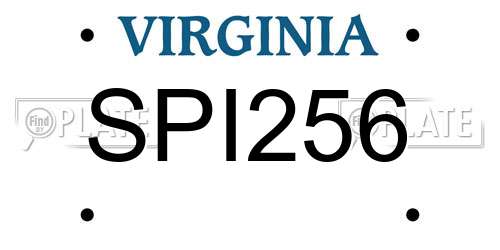 SPI256 Virginia License Plate