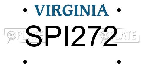 SPI272 Virginia License Plate