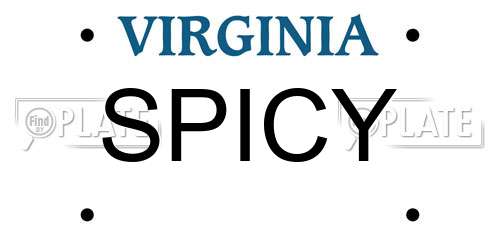 SPICY Virginia License Plate