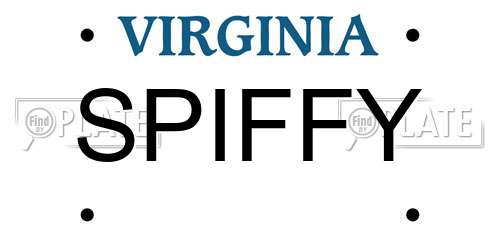 SPIFFY Virginia License Plate
