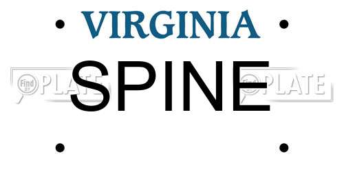 SPINE Virginia License Plate