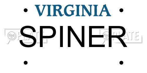 SPINER Virginia License Plate