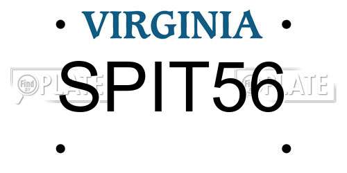 SPIT56 Virginia License Plate