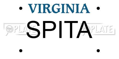 SPITA Virginia License Plate