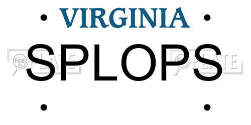 SPLOPS Virginia License Plate