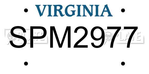 SPM2977 Virginia License Plate