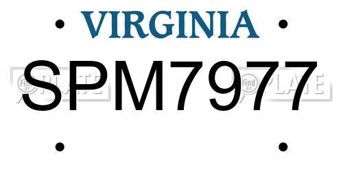 SPM7977 Virginia License Plate