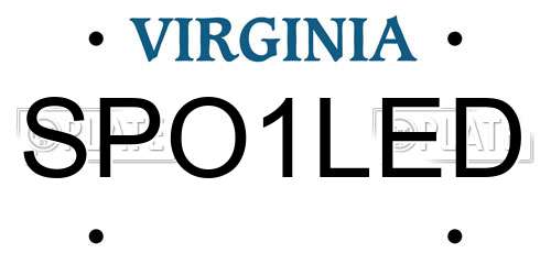 SPO1LED Virginia License Plate