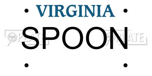 SPOON Virginia License Plate