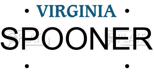 SPOONER Virginia License Plate