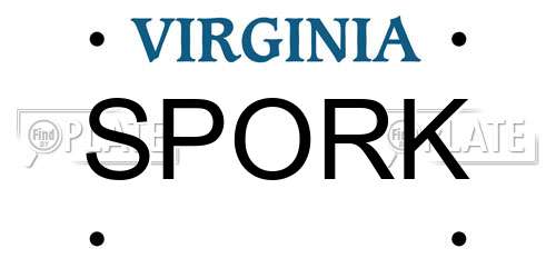 SPORK Virginia License Plate