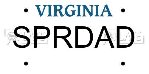 SPRDAD Virginia License Plate